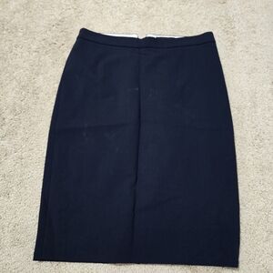 J.Crew Navy Bi-Stretch Pencil Skirt 00